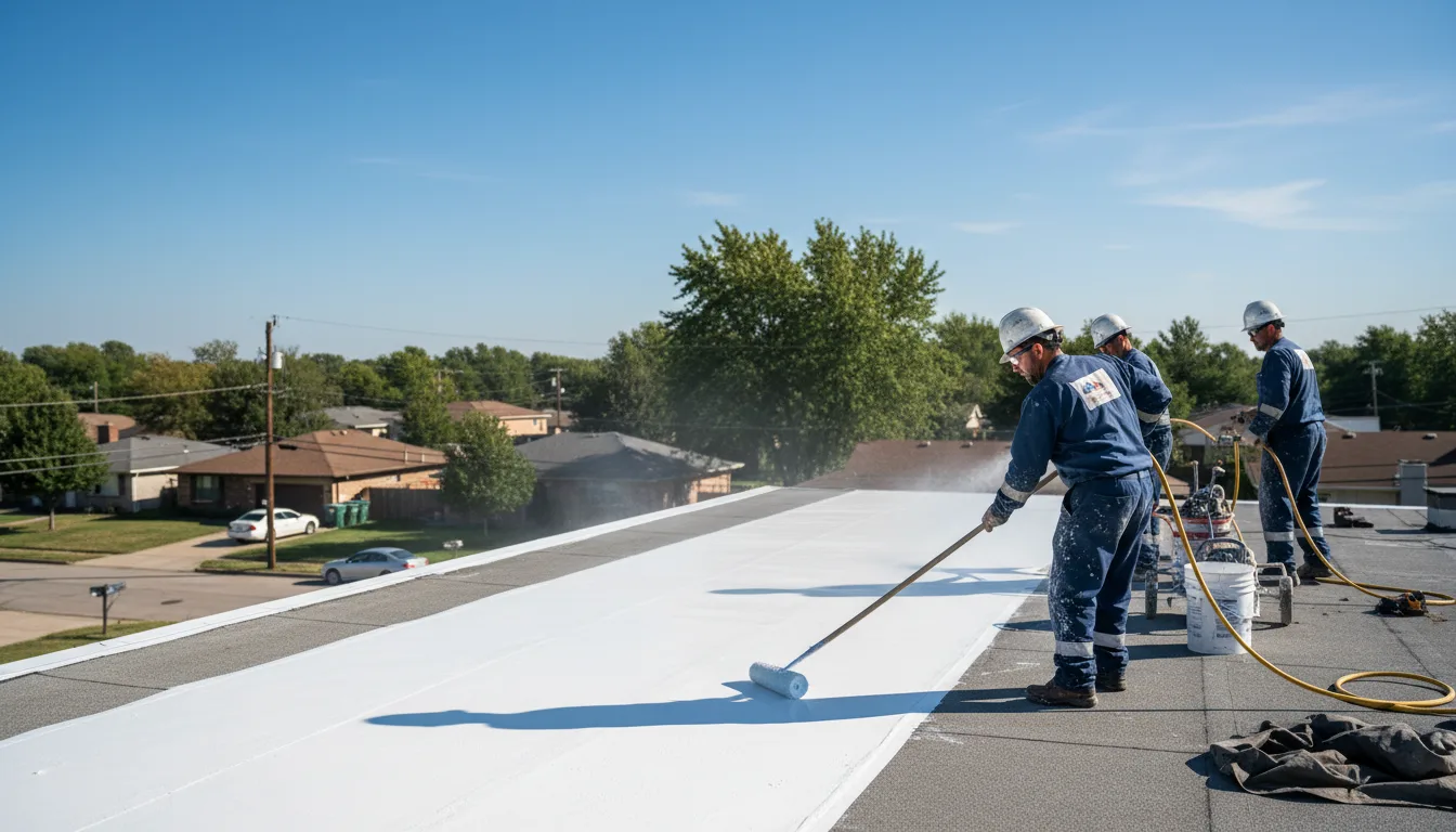 Commercial roof coating in Westwood, MA near me